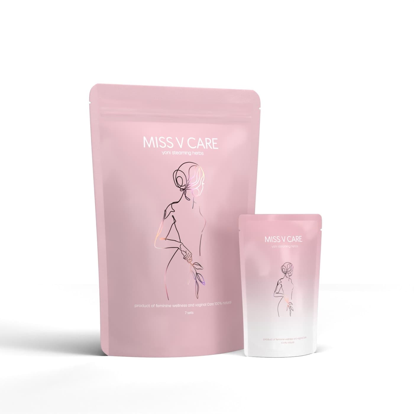 Miss V Care yoni steaming herbs, full size and travel size